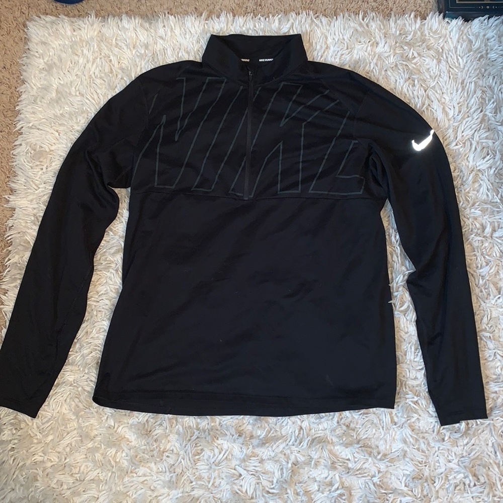 Nike, black running jacket, Dri-fit, Medium